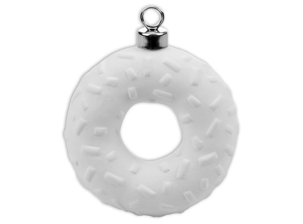 Donut Ornament (w/ silver cap)