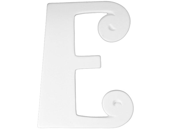 6 in Curly Letter E