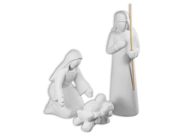 Contemporary Nativity Set (w/ staff for Joseph)