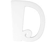 6 in Curly Letter D