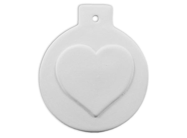 Flat Ball Heart Ornament