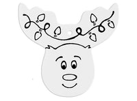Fundraiser Reindeer Head Ornament - LINED