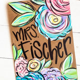 Teacher Custom Floral Clipboard