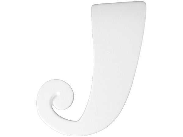 6 in Curly Letter J